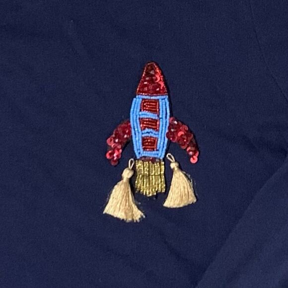 ASOS Navy Rocket Knit Sweater Size Small - Picture 2 of 7